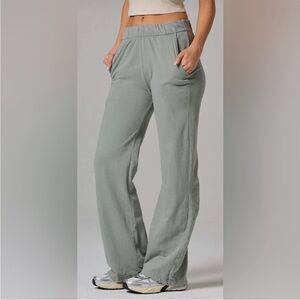 Talentless Sage Green French Terry Cotton Straight Leg Casual Pants Size Medium
